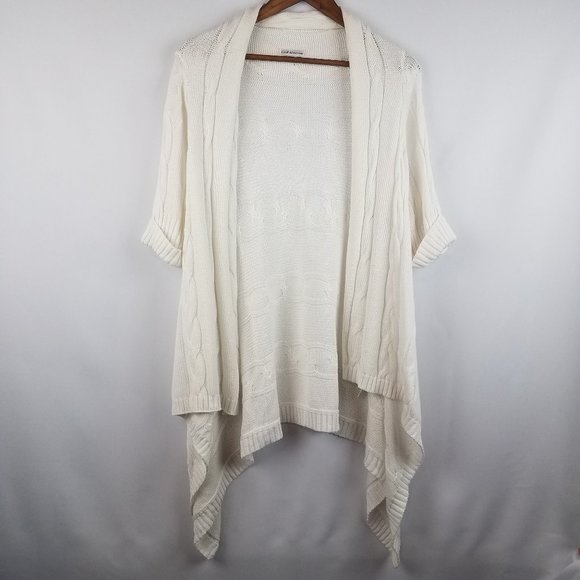 croft & barrow Sweaters - Croft & Barrow White Cable Knit Sweater